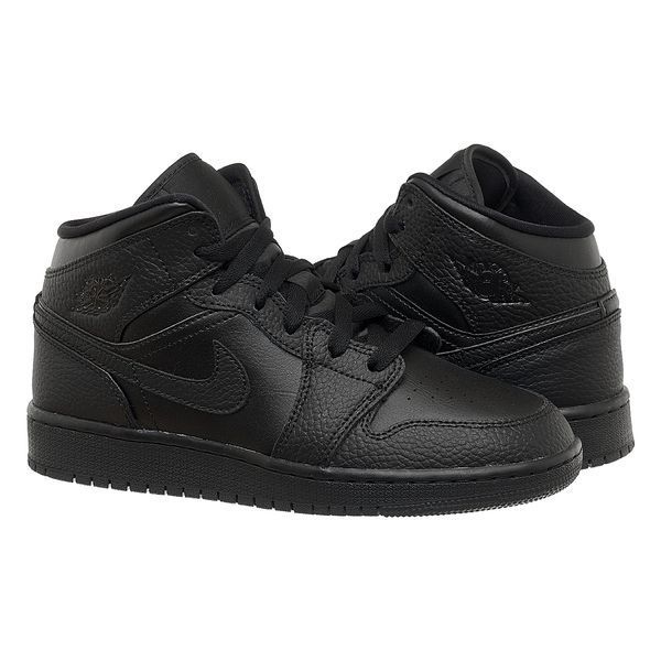 Кросівки жіночі Jordan 1 Mid (Gs) Black (554725-091) 554725-091-38.5 фото