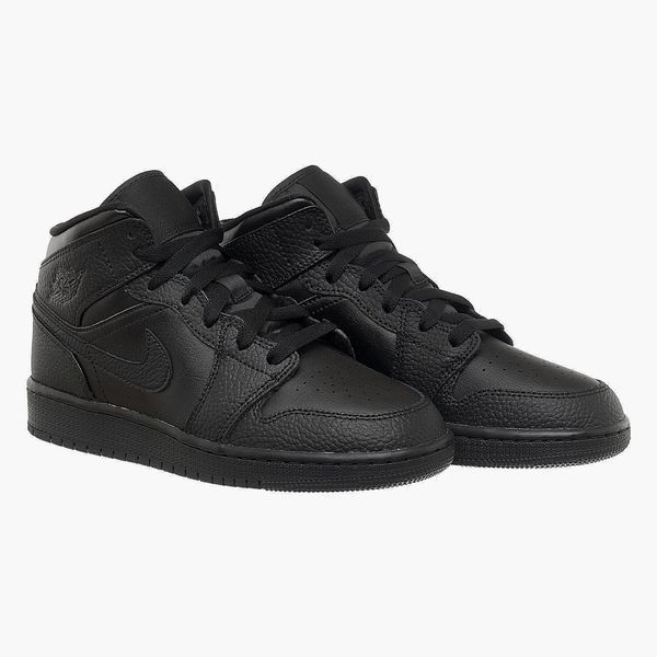 Кросівки жіночі Jordan 1 Mid (Gs) Black (554725-091) 554725-091-38.5 фото